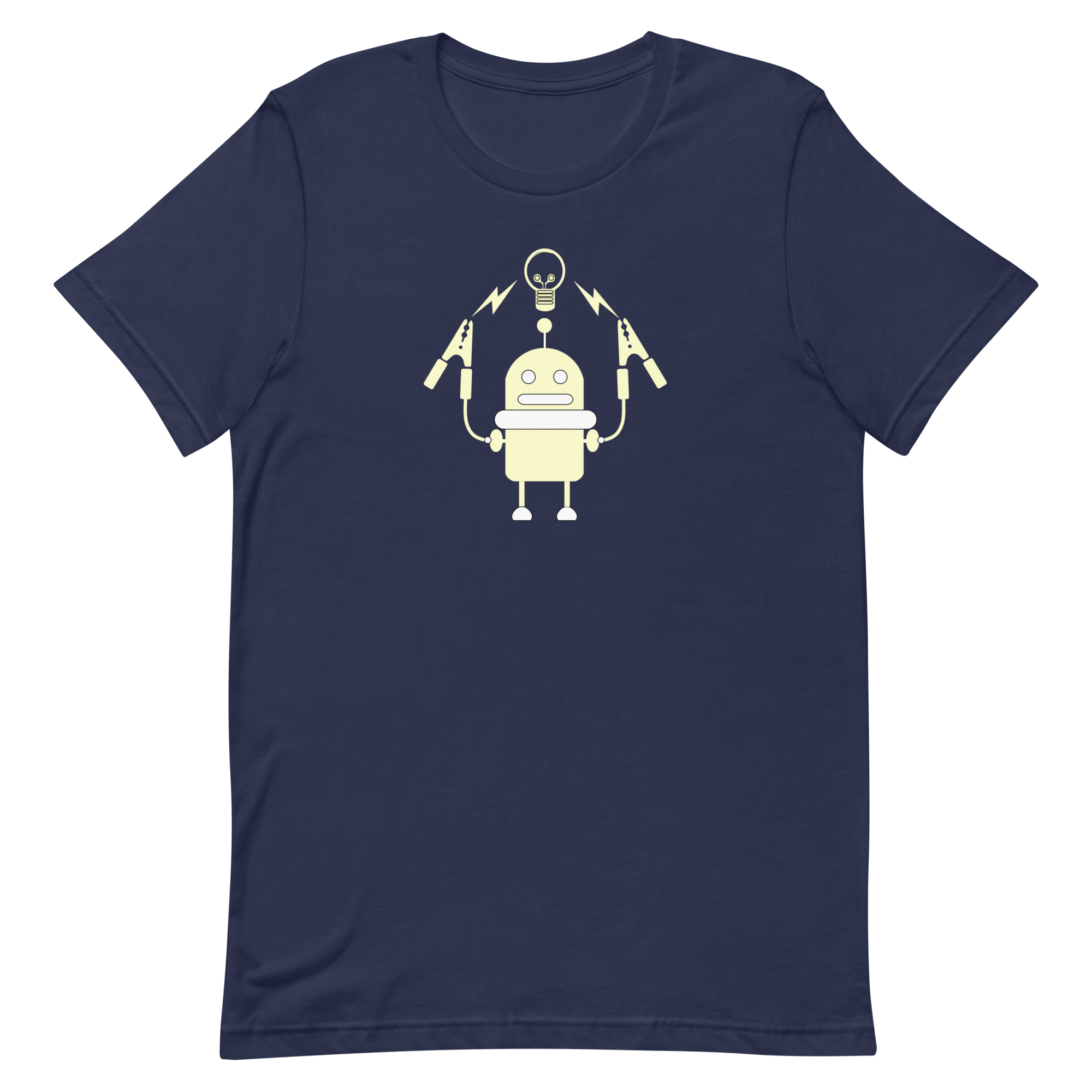 【2plan】Light Robot Printing Short Sleeve T-shirt hands-free-kids-graphic-tshirt